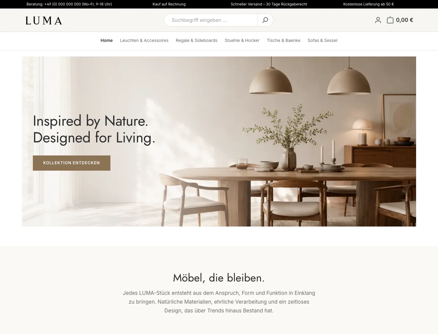 LUMA Theme – Storefront-Vorschau